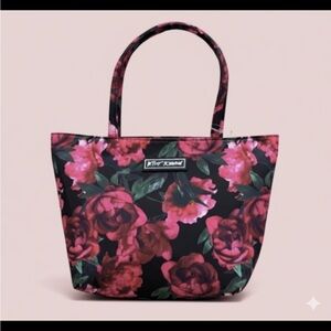 Betsey Johnson Black and Pink Floral Tote